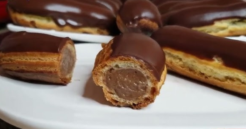 éclair au chocolat, pâtisserie, dessert français classique 