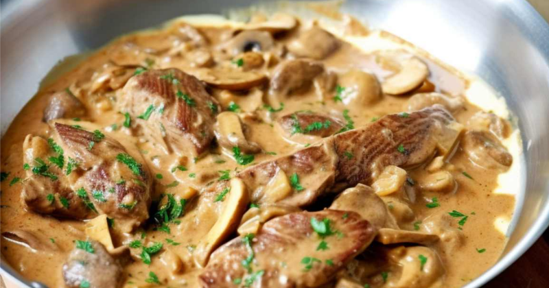 Bœuf Stroganoff, Alain Ducasse, traditionnel